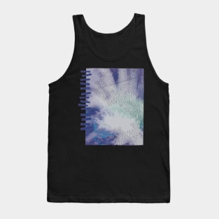 Abstract Watercolor Illustration With Geometric Hatch Marks - Slate Blue Tank Top